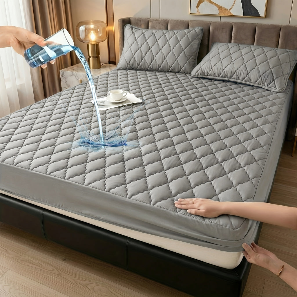 15 Inch Pocket Waterproof Mattress Protector, Single Machine-Washable Bed Cover in Twin, Full, Queen and King Options for Bedrooms, Guest Rooms and Dorms