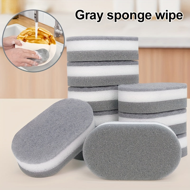 Oval Dishwashing Sponges in 3, 12 or 20-Piece Packs, Reusable Kitchen Sponge Wipes for Compatible Dishes, Chopsticks, Pots and Everyday Sink-Side Cleanup