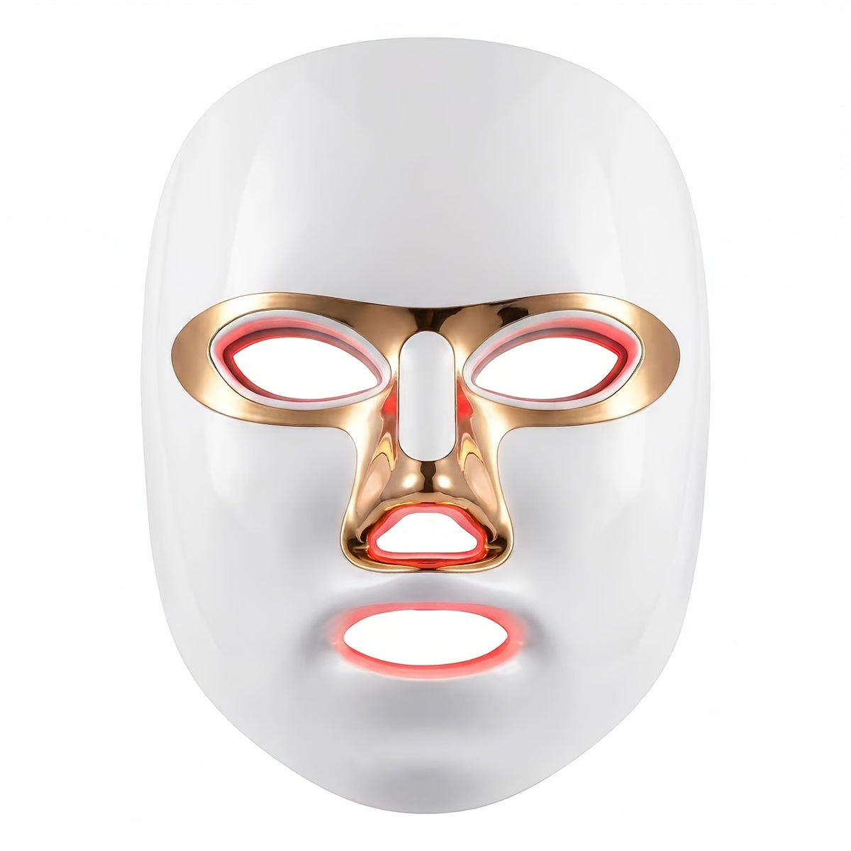 7-Color LED Facial Skincare Device for Home Beauty Routines, White and Luxury White-Gold Facial Mask Options, Personal Care Gift Idea