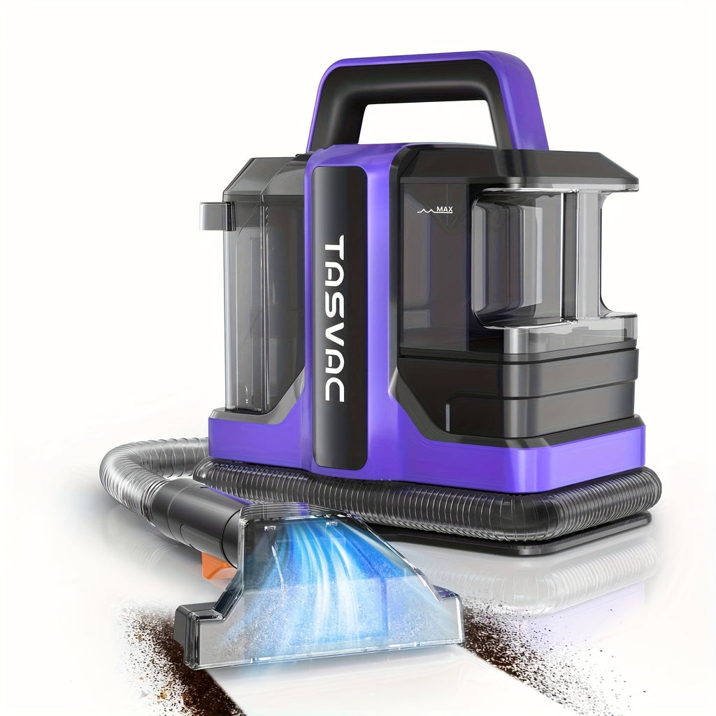 Pet Stain Carpet Cleaner with 20,000Pa Suction, Portable Spot and Stain Remover Machine with 2 Brushes, Cleaning Formula and Long Hose for Carpet, Upholstery, Couch, Stairs and Car Seats, Purple