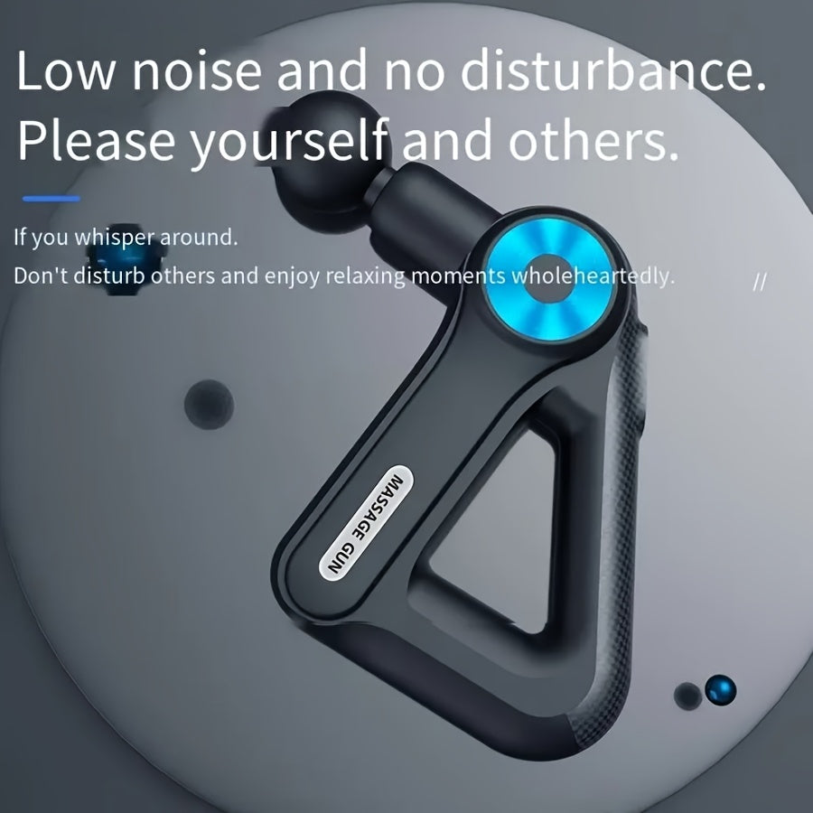 Percussion Massage Gun by Teidea with 9 Attachments and 9 Speed Settings, Compact Portable Muscle Massager in Blue Black or Golden Black for Personal Care
