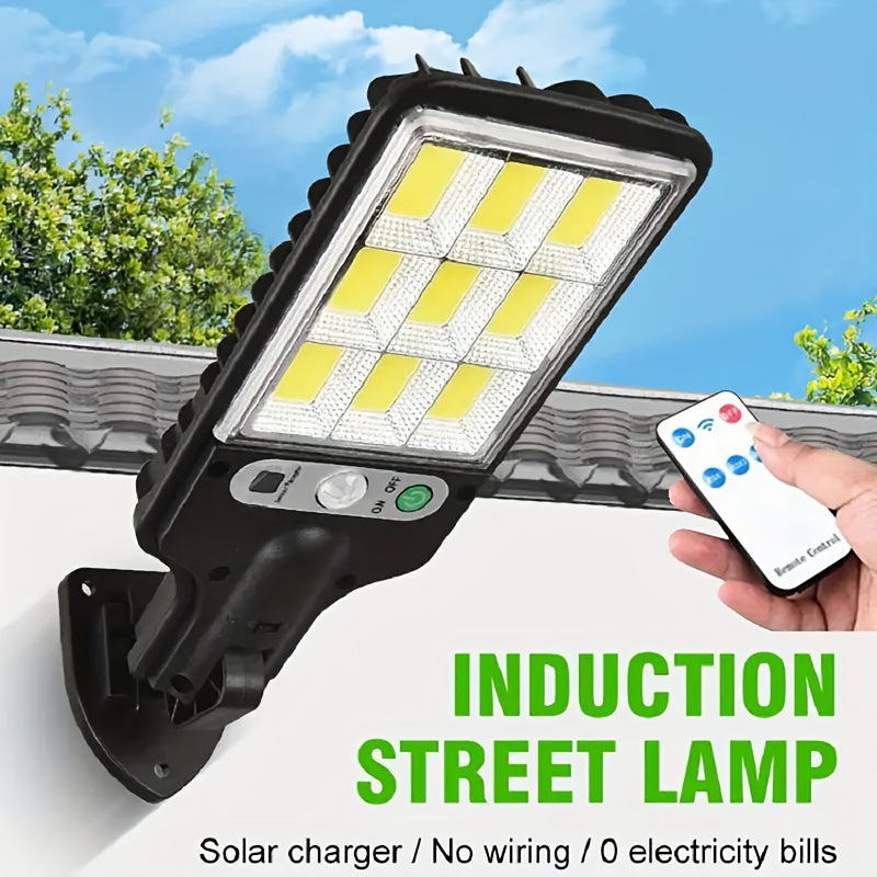 108COB Solar Wall Lights with Remote Control, Motion Sensor and Three Working Modes, 2, 4, 6 or 8-Pack Options for Supplemental Porch and Garage Lighting