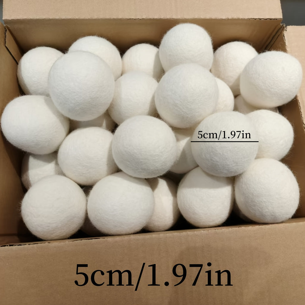 Wool Dryer Balls 9-Pack with Listed 5cm Size, Reusable Laundry Drying Accessories for Compatible Clothes Dryer Loads and Everyday Household Fabric Care
