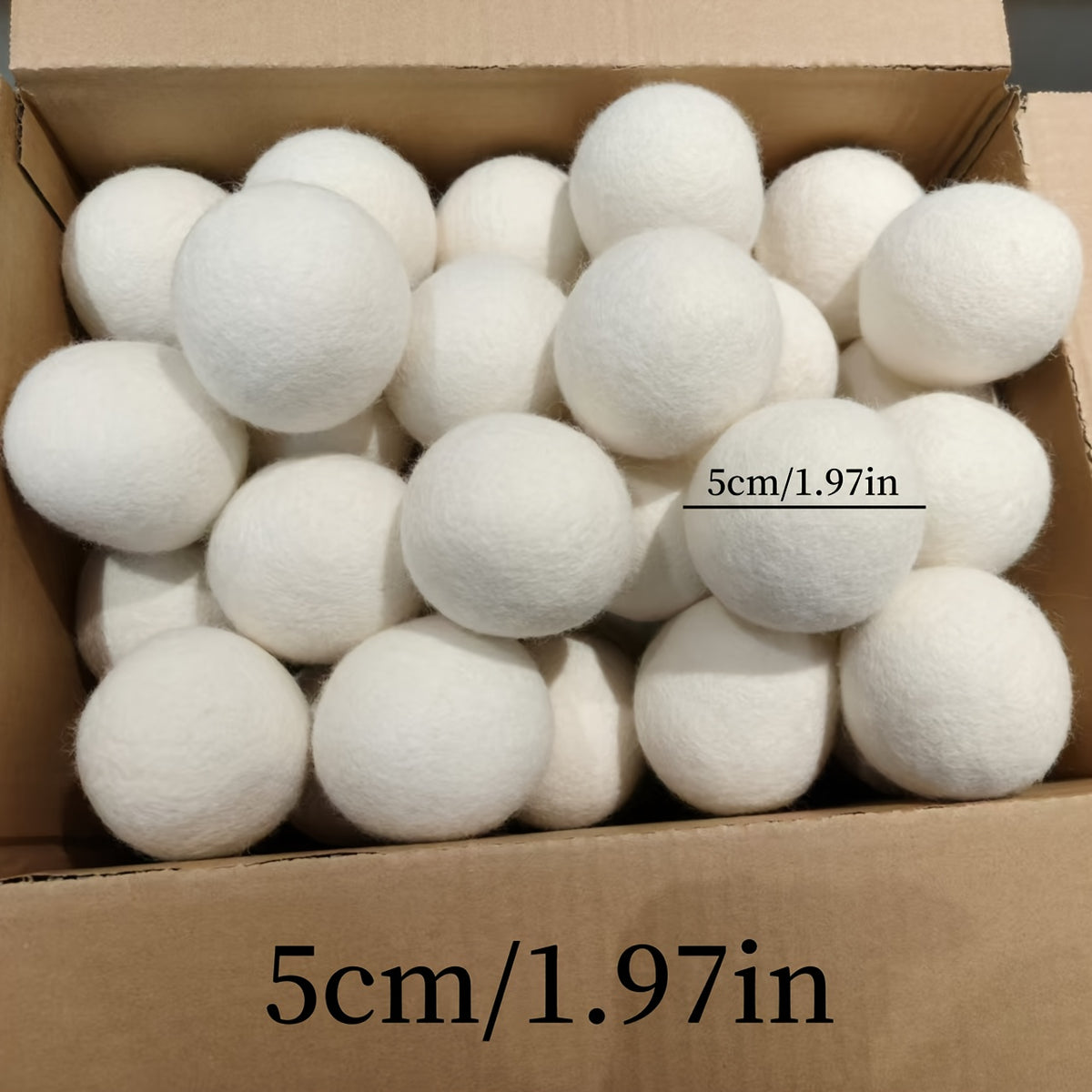 Wool Dryer Balls 9-Pack with Listed 5cm Size, Reusable Laundry Drying Accessories for Compatible Clothes Dryer Loads and Everyday Household Fabric Care