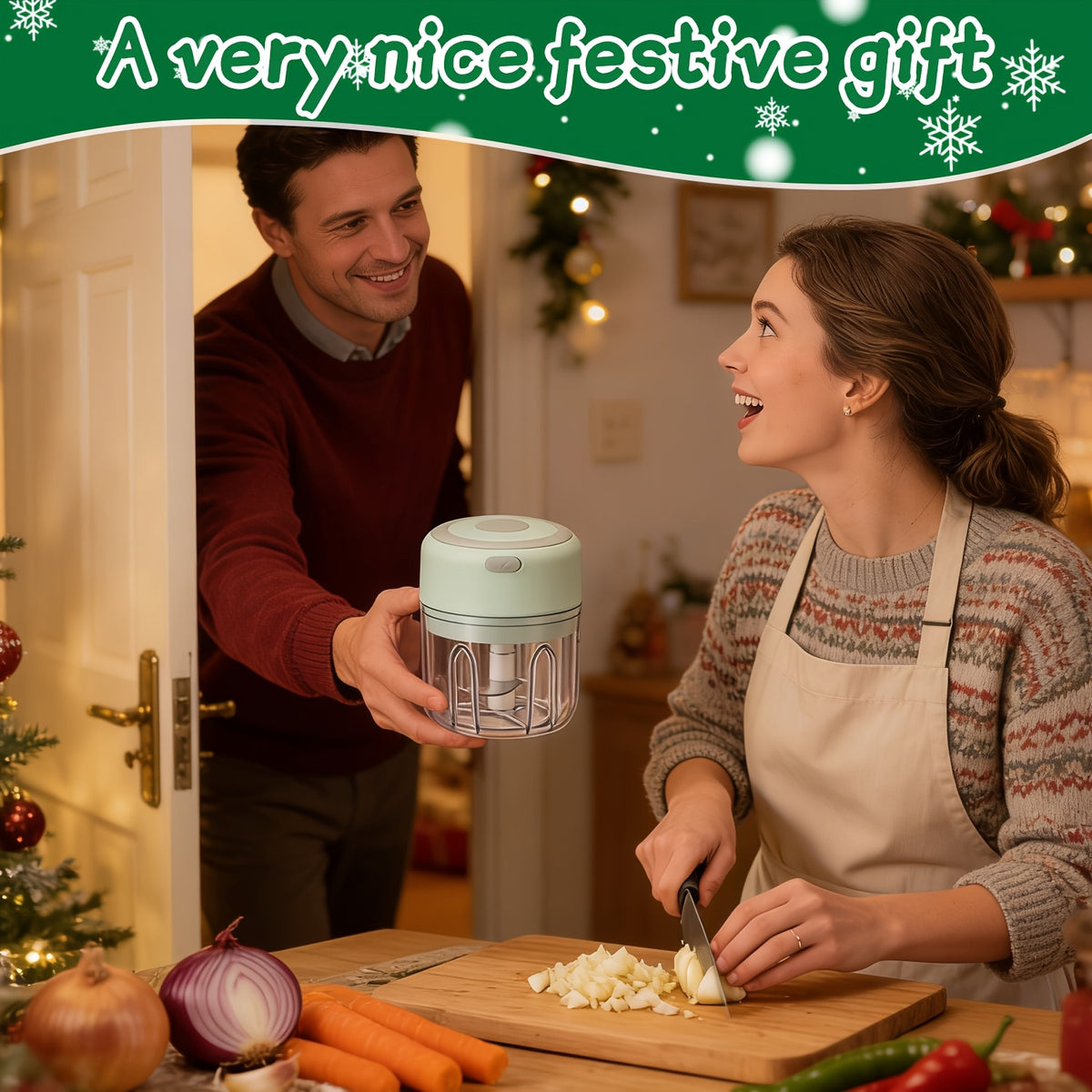 Cordless Mini Garlic Chopper, USB Electric Food Prep Tool with 500ml, 8.45oz Three-Blade and Set Options in White, Green or Pink for Small Kitchen Tasks