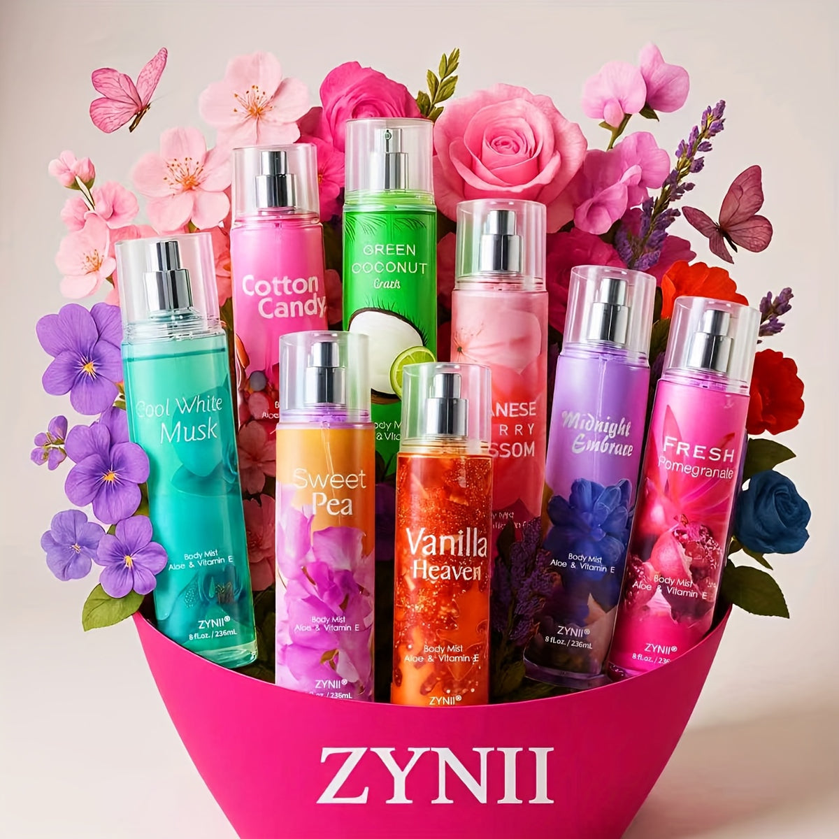Women's Fragrance Mist for Hair and Body with Cool White Musk, Midnight Embrace and Cotton Candy Labels, Size and Upgraded Options for Daily Wear and Gifts