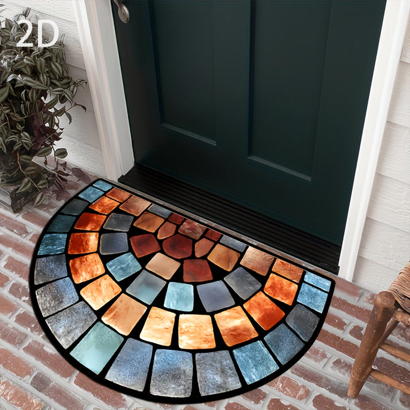 Art Design Indoor Doormat with Flat 2D Styling and Listed Soft Surface, Decorative Floor Mat in 40 x 60, 50 x 80 or 60 x 90 cm Sizes for Home Room Accents
