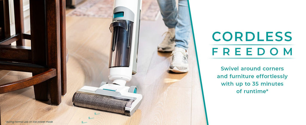 Kenmore AquaLite 3-in-1 Cordless Wet Vac, Hard Floor Vacuum and Mop Combo with 8kPa Suction, Automatic Air-Drying Self-Cleaning Mop and 35-Min Runtime, Lightweight Floor Washer for Tile, Hardwood and Everyday Messes, White