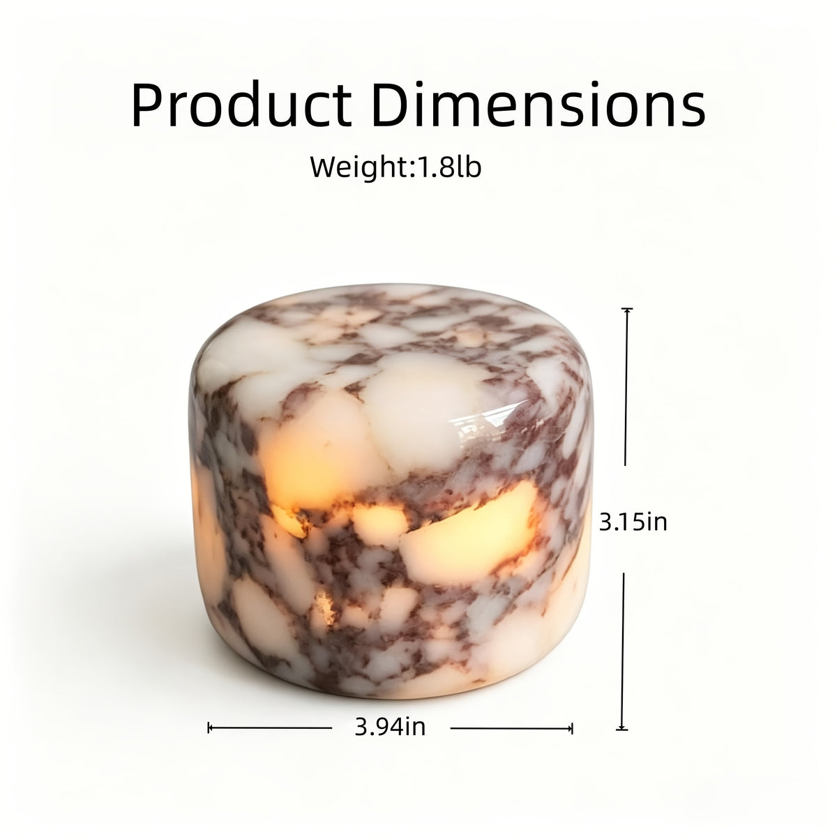 Marble Pattern Rechargeable Table Lamp with Type-C Charging and Warm LED Ambient Lighting, Portable Decorative Bedside Light for Bedroom Nightstands and Home Decor