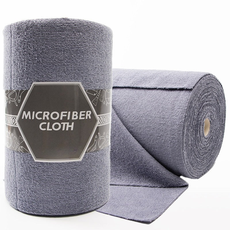 Reusable Paper Towel Roll with 50 Microfiber Cleaning Sheets, 170 GSM Woven Kitchen Dish Cloths for Everyday Household Wiping and Scrubbing