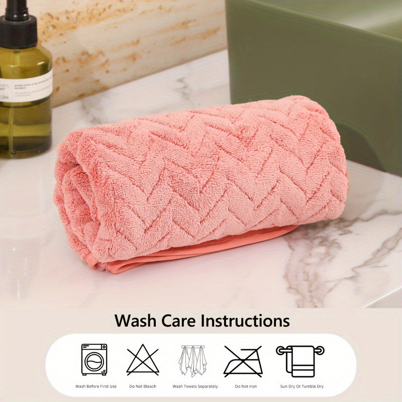 Coral Fleece Hand Towel Set of Four with Soft Fabric Wording, White, Black, Red, Gray and Unspecified-Color Options for Home Bathroom, Spa and Guest Room Routines
