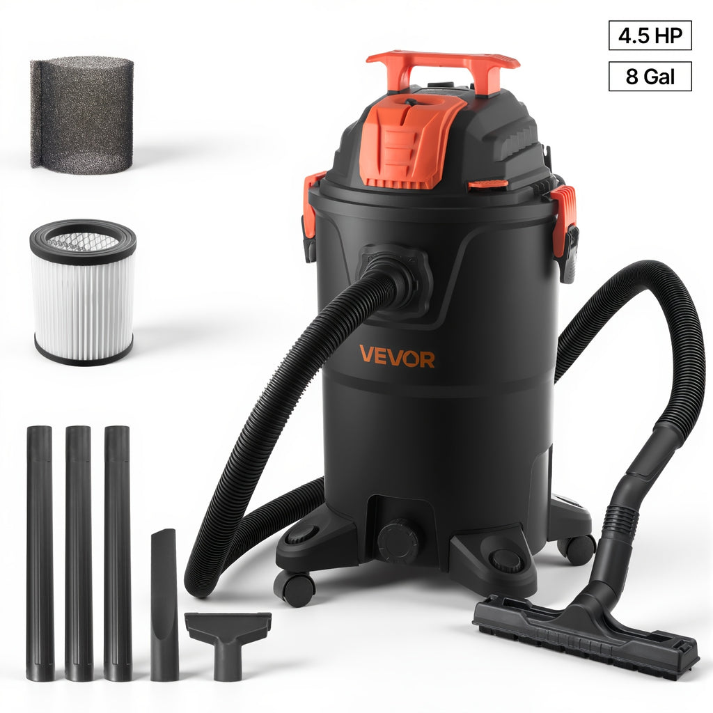 Commercial Wet Dry Vacuum Cleaner with Listed 120V US Plug, Corded S001 Model Reference and Filter, 22L or 30L Plastic Capacity Options for Cleanup