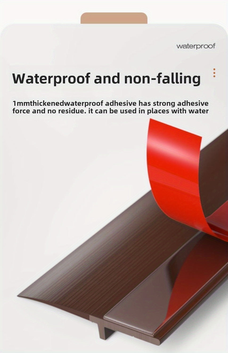 Self-Adhesive Door Bottom Seal for Glass and Wood Doors, Weatherstripping in Black, Grey, Brown or White with Single-Piece and Two-Piece Style Options