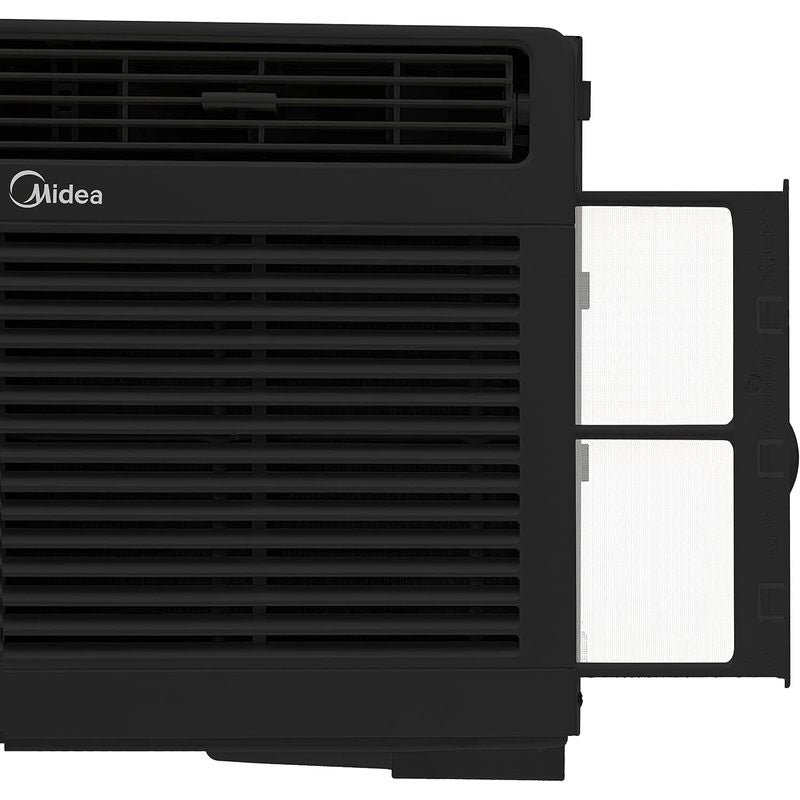 Window Air Conditioner by Midea, 5000 BTU 115V Mechanical Cooling Unit in Black with Two Cooling Settings and Two Fan Speeds for Rooms up to 150 Sq Ft
