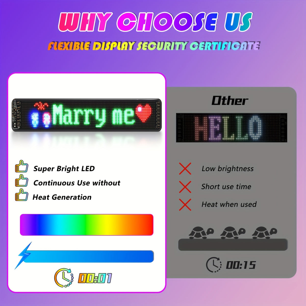 Demon Eye Programmable LED Sign Pair with Listed USB Power, Remote and Mobile App Control, Medium Display Set for Scrolling Text and Event Decorations