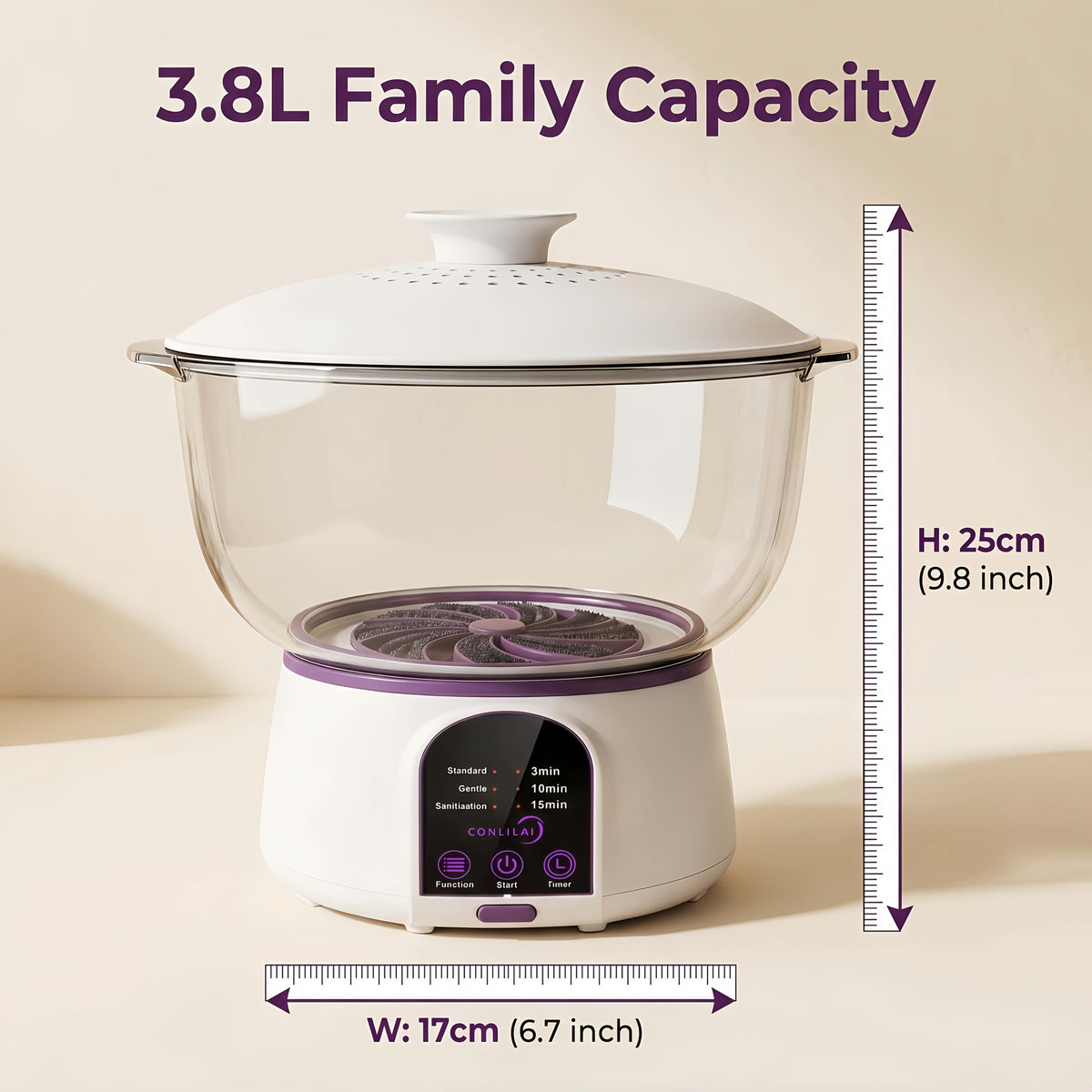 USB Rechargeable Fruit Vegetable Cleaner, Oversized Portable Food Purifier with Multi-Battery Design for Long Endurance, High-Efficient Produce Washer for Home, Picnic and Travel, Stylish Kitchen Gadget, Gift for Mom