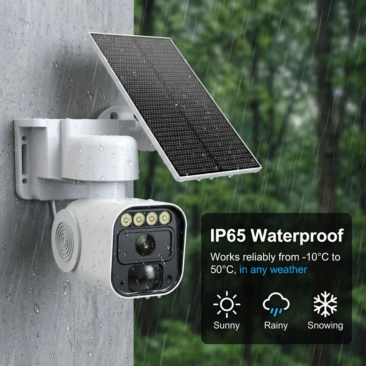 Cellular Solar Security Camera with Listed 4G LTE, 2K Imaging, Spotlight Siren and AI Detection, One-Piece No-WiFi Option with SD and Cloud Storage References