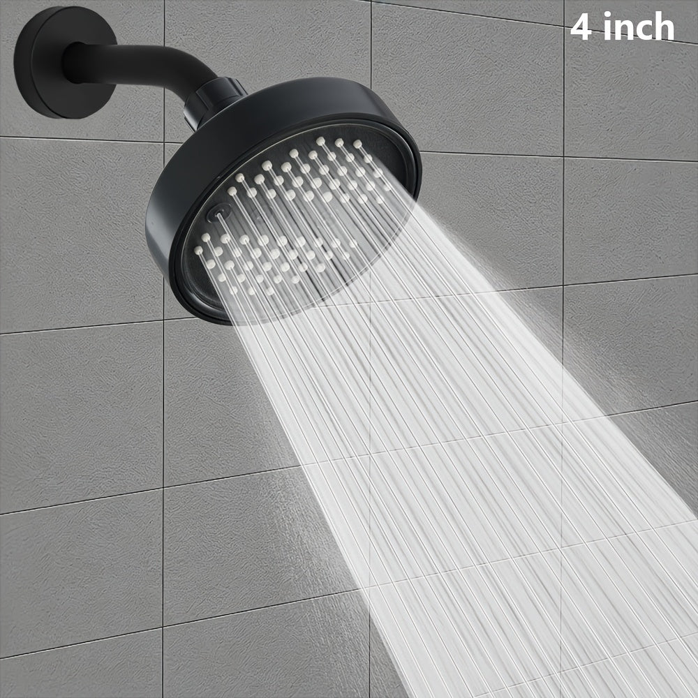 Swivel Ball Joint Shower Head with Listed G1/2 Threads, Silicone Jets and ABS Material, Black, Golden or Silvery Style Options for Bathroom Shower Use