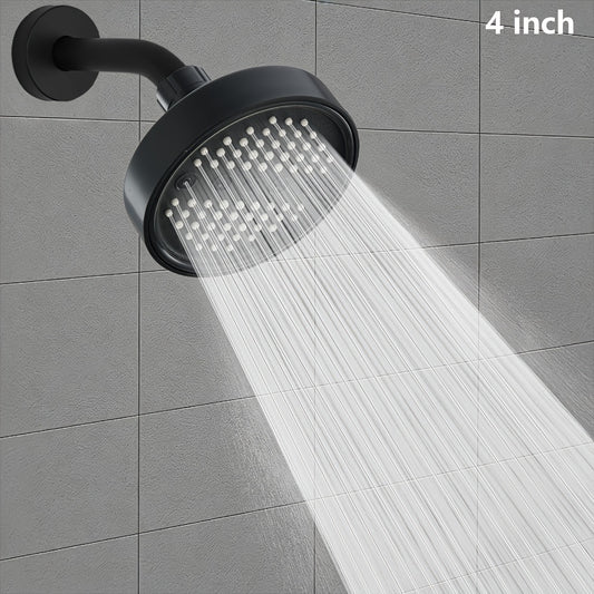 Swivel Ball Joint Shower Head with Listed G1/2 Threads, Silicone Jets and ABS Material, Black, Golden or Silvery Style Options for Bathroom Shower Use