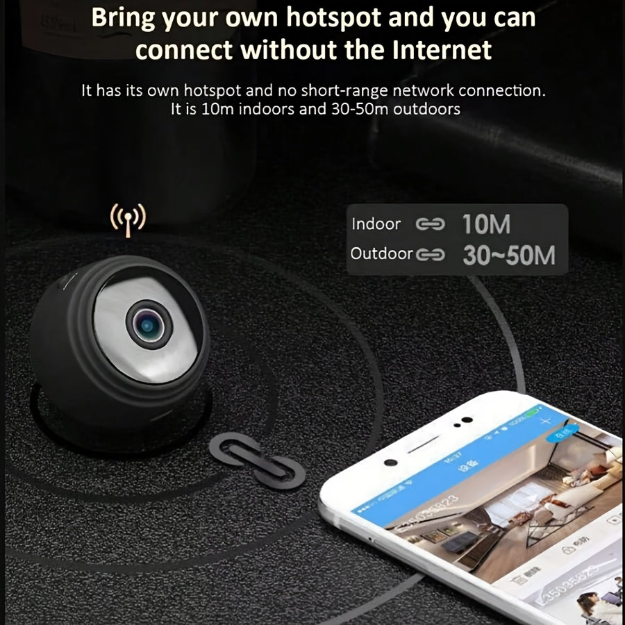 App-Controlled Mini Surveillance Camera Set, WiFi Cameras with Listed Motion Detection and Night Vision in 5- or 8-Piece Monitoring Packages