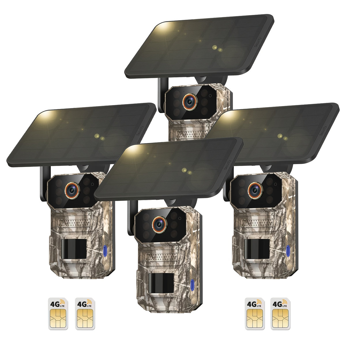 Solar Wildlife Monitoring Camera, Cellular Trail Camera with Listed 1920P Video, PIR Motion Sensor, Infrared Night Vision, Two-Way Voice and Remote Access