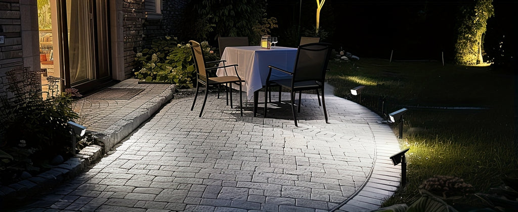 Solar Landscape Spotlights in Warm or Cool White, 4, 6 or 10 Pack Garden Accent Lights with Listed 38 LEDs and Three Modes for Pathway and Holiday Decor