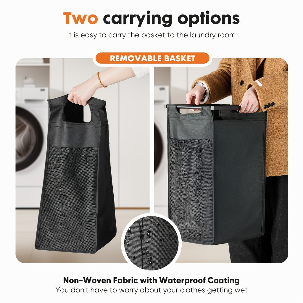 Rolling Laundry Sorter Cart with Pull-Out Removable Bags and Lockable Wheels for Bedroom, Bathroom and Laundry Room, 20 to 44 Inch Model Options