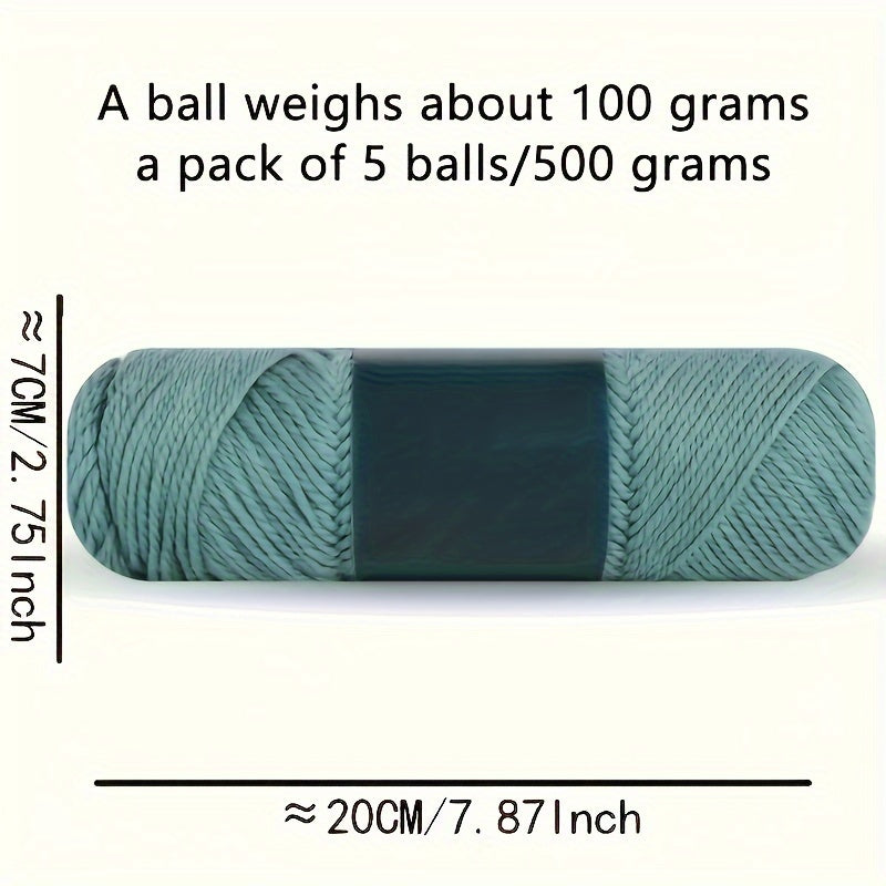 Alpaca Blend Knitting Yarn, Five-Piece Set with Listed 95% Alpaca and 5% Acrylic, 3.53 oz per Piece for 4–5 mm Needles and Handmade Scarves, Hats or Sweaters