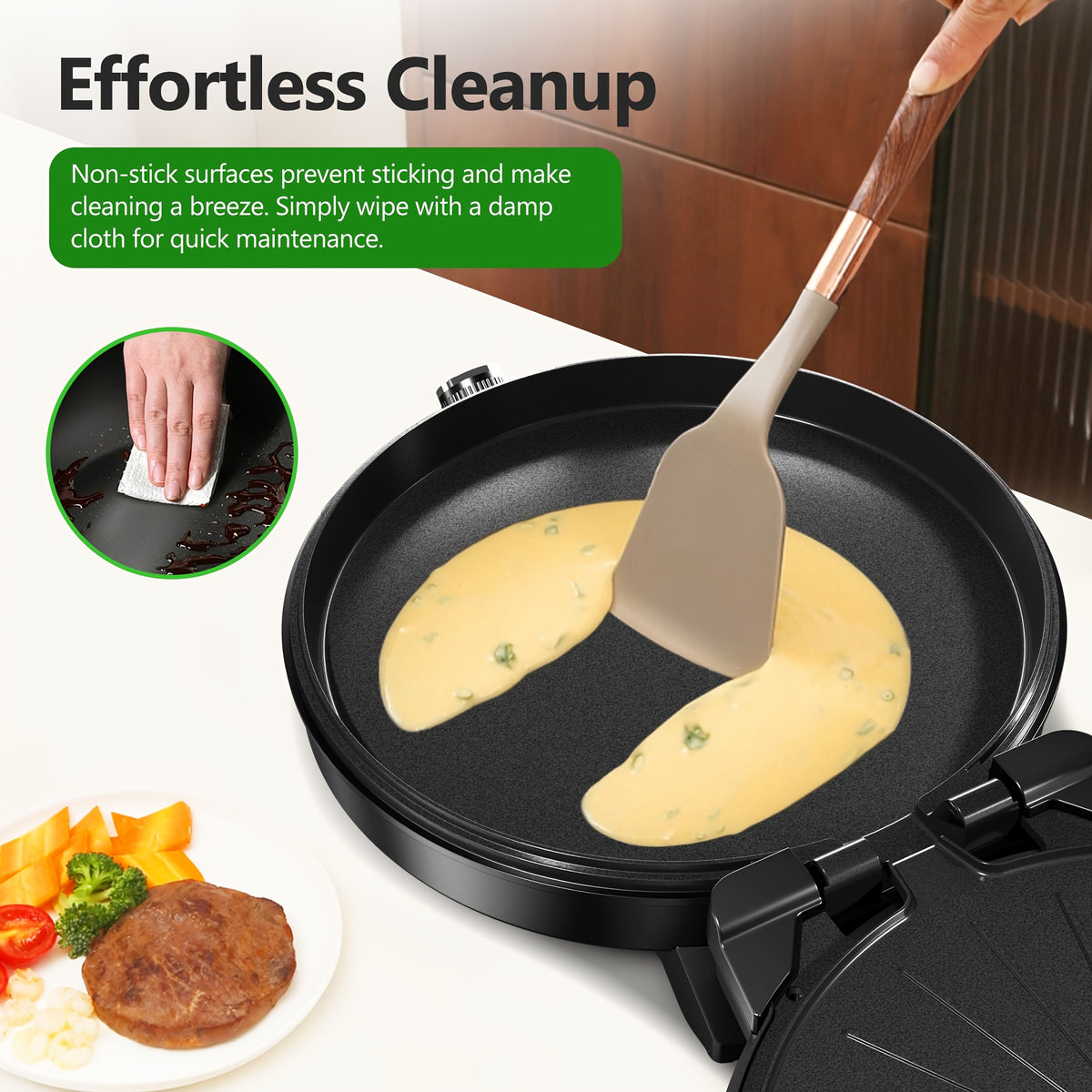 Electric Pizza Maker and Grill with 12-Inch Black or 8.5-Inch Red and Yellow Options for Home Quesadillas, Sandwiches and Vegetable Meal Preparation