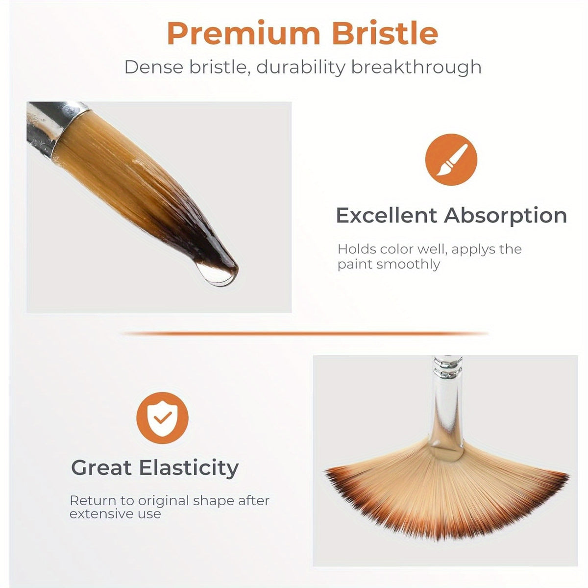 Nine-Shape Synthetic Paint Brush Set with Listed Palette Knife and Canvas Roll, Wooden, Black or Pastel Options for Acrylic, Oil, Watercolor and Gouache Art