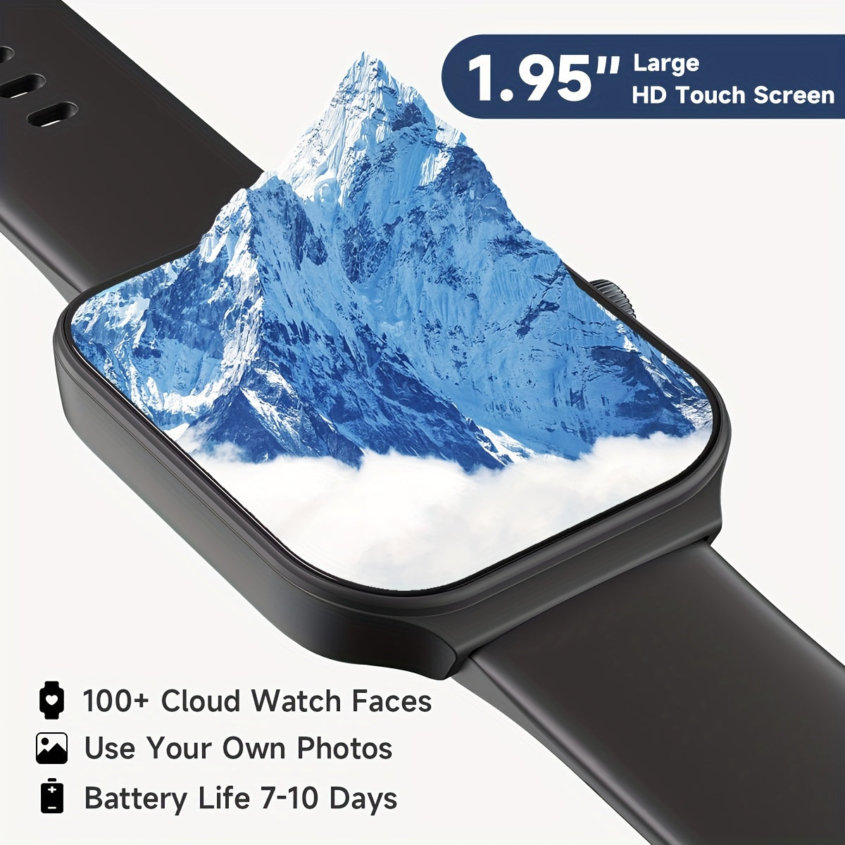Activity Tracker Smartwatch with Alexa, 1.95-Inch Display, Call Answering, 100+ Sport Modes, Step Counter and Sleep Tracking for Android and iPhone