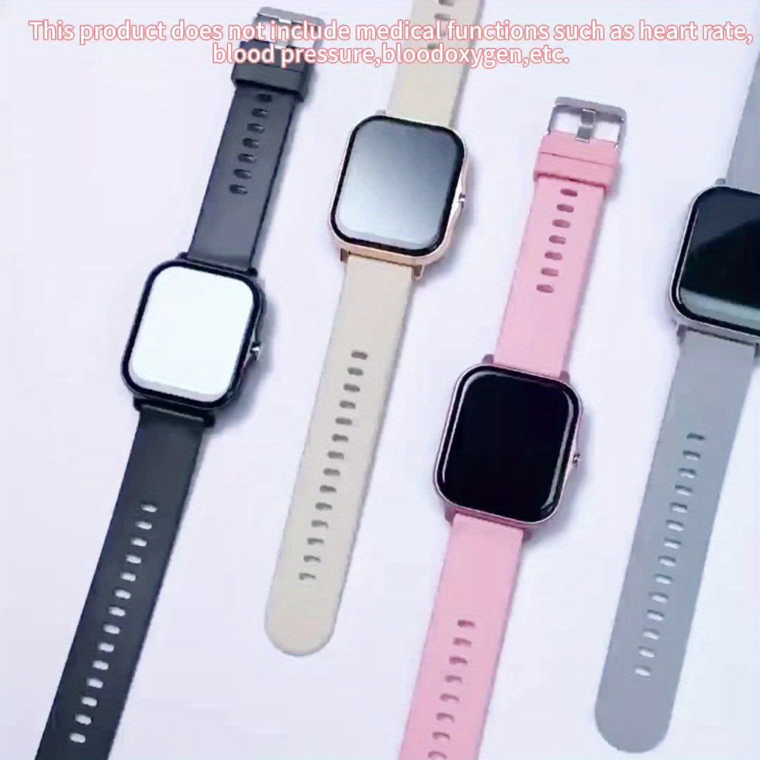 1.83-Inch Full Touchscreen Smart Watch with USB Rechargeable 180mAh Battery, Multi-Sport Modes and Remote Camera Functions, Golden or Silvery Silicone Strap Options