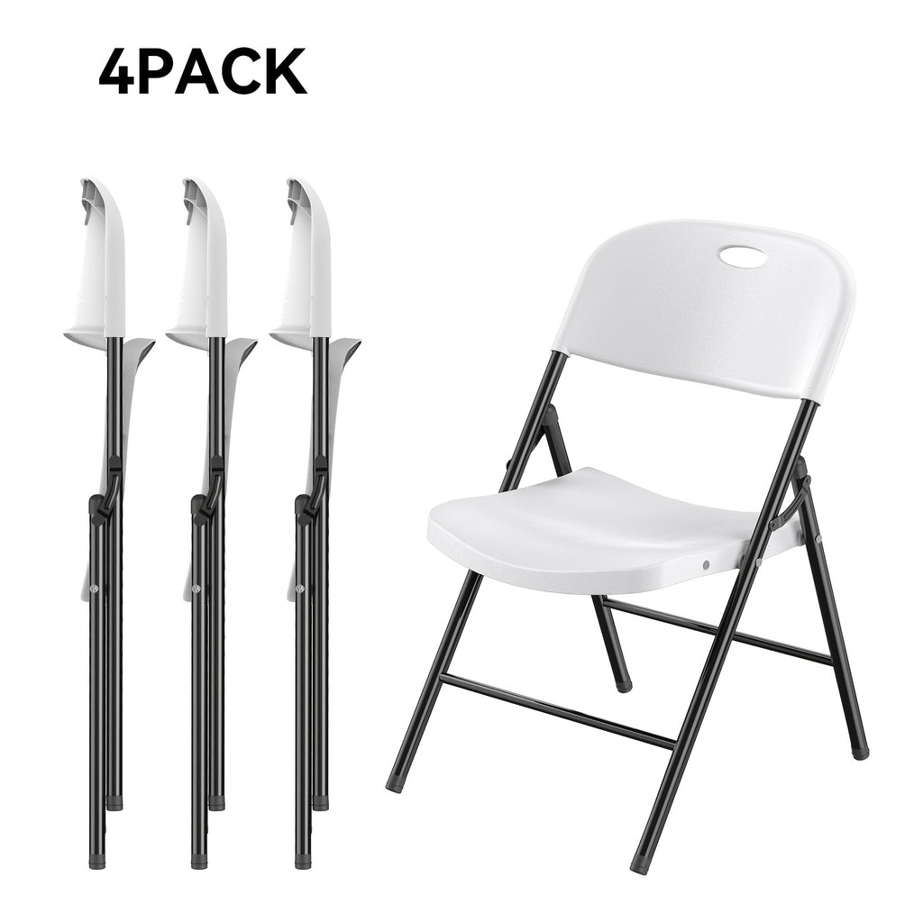 Folding Chairs Type C in Four, Eight or Ten-Pack Options, Foldable Guest Seating with Listed PP Plastic for Dinner Parties, Events and Home Gatherings
