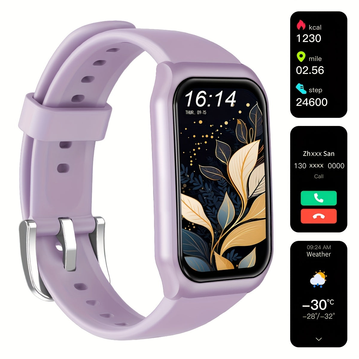 Touchscreen Fitness Smartwatch for Men and Women, 1.45-Inch HD Display with Wireless Calling, Message Notifications, Sports Modes, Stopwatch and Calendar