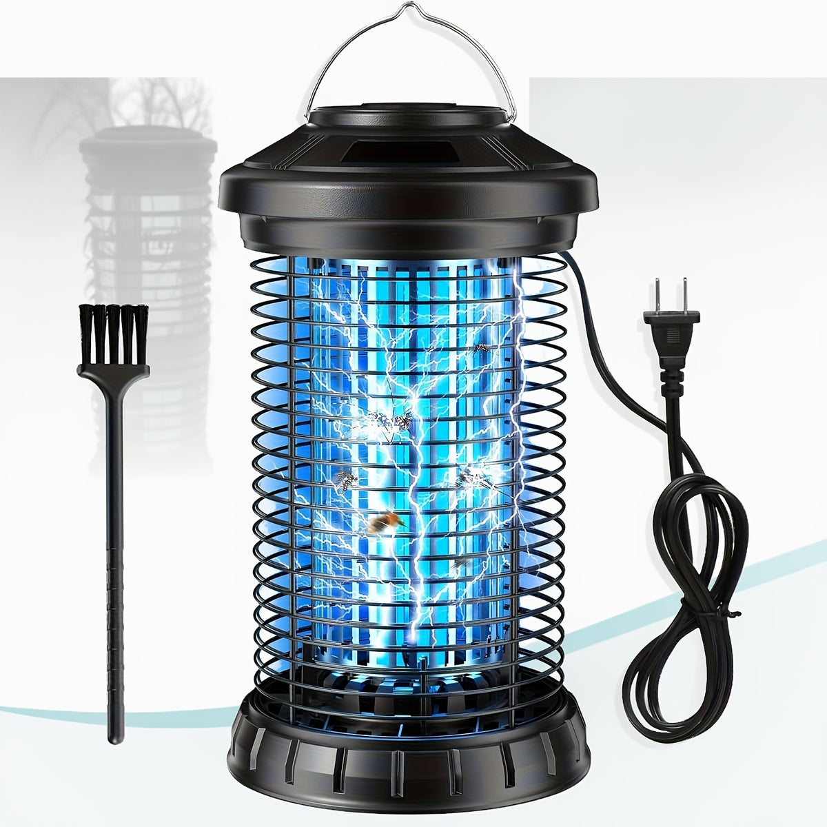Portable Insect Zapper with Listed 4200V Wording, Single Electric Bug Trap for Instruction-Approved Home Placement, Verify Power and Outdoor Suitability Before Use