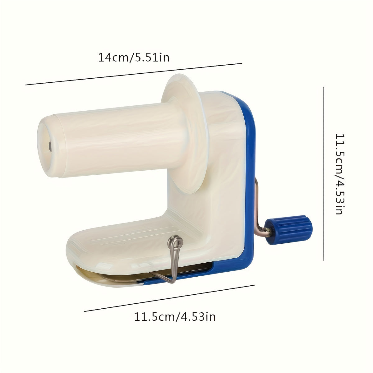 Manual Yarn Ball Winder in Blue, Single Craft Yarn Winding Tool for Preparing Suitable Wool and Yarn for Hand Knitting, Crochet Projects and Home Craft Organization
