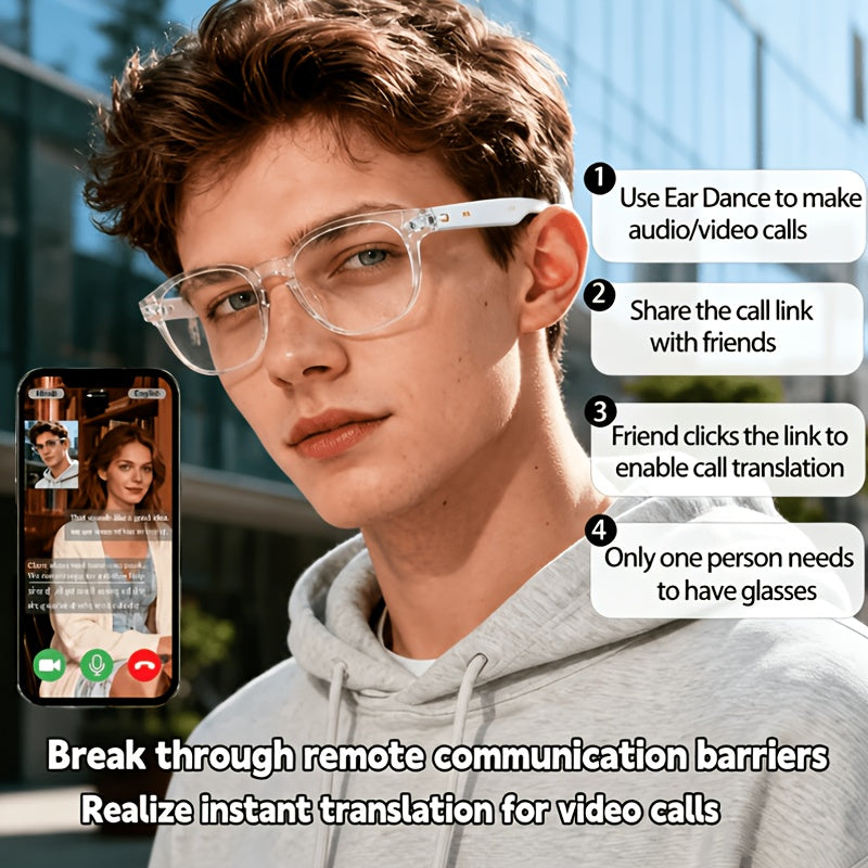 Photochromic Smart Glasses and Smartwatch Combo with Listed Real-Time Translation and Full-Touch Sports Watch, Ordinary or High-End Style Options for Men and Women