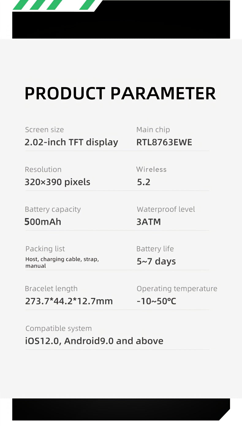 Calling Smartwatch with LED Flashlight, Listed 2.02-Inch TFT Screen, 100+ Sports Modes and Sleep Tracking in For iOS & Android Model for Everyday Activity