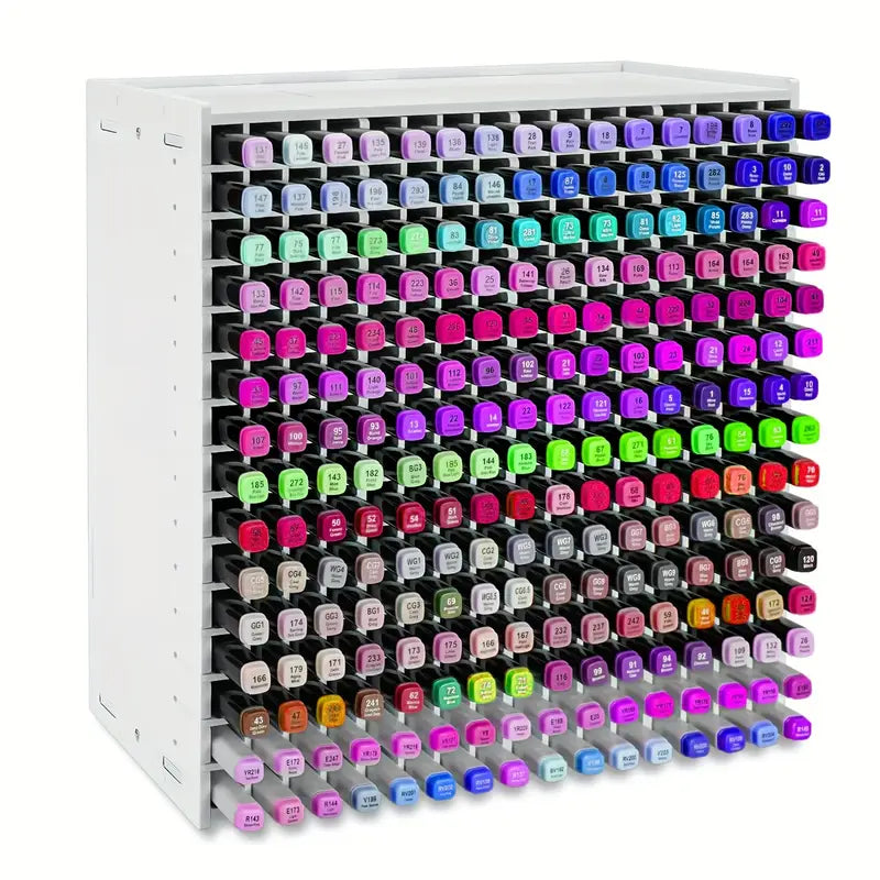 Marker Storage Rack with 180 or 240 Slots, Desktop Pen and Colored Pencil Organizer for Art Supplies, Craft Workspaces and Home Office Organization