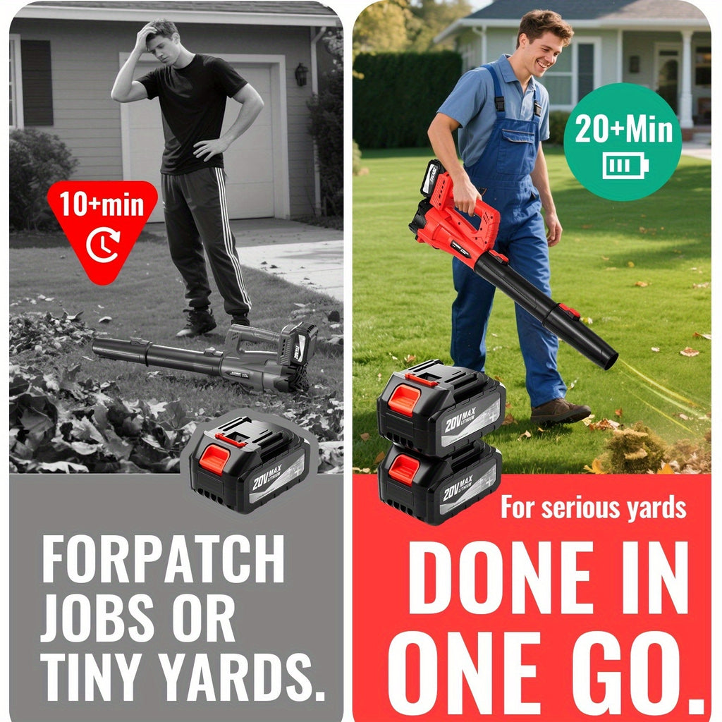 Mini Cordless Leaf Blower with One Listed 2000mAh Battery, Handheld Yard Cleanup Tool with Source 160MPH Claim and Charger Wording for Lawn and Patio Tasks