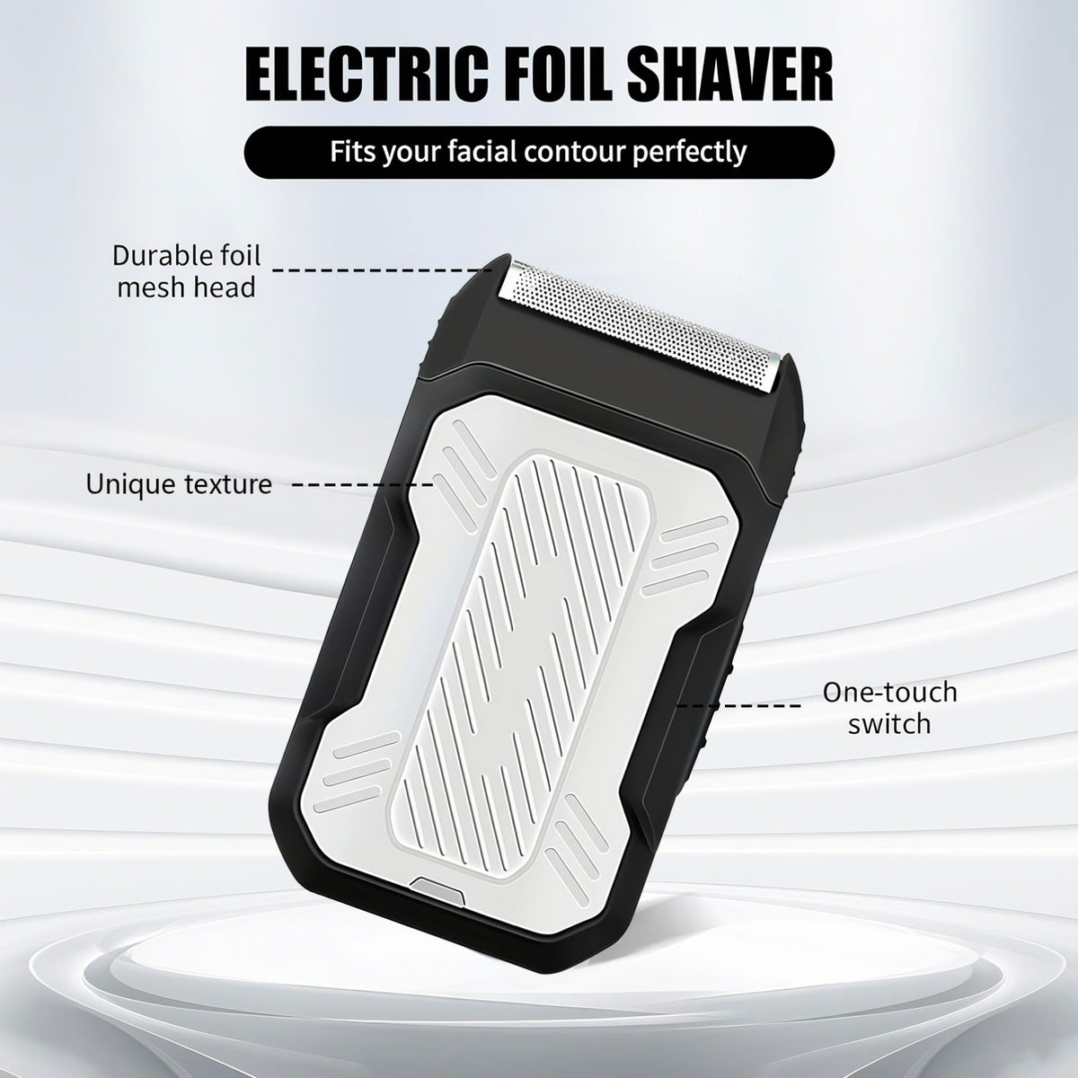 Electric Grooming Kit in White with Two or Three-Piece Option Labels, Listed Razor and Clipper, Digital Screen and USB Rechargeable Design for Home Hair Care