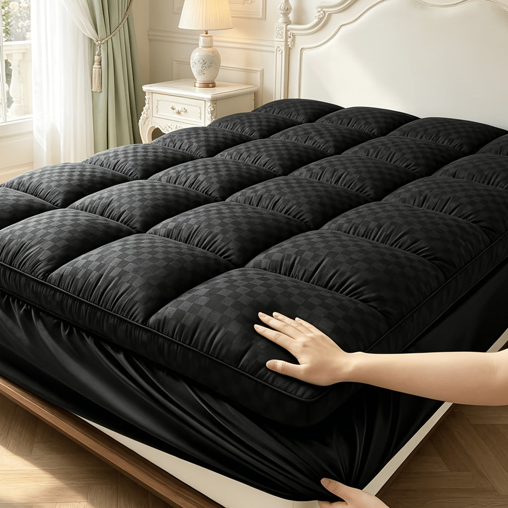 Mattress Pad with Microfiber Cover, Soft Breathable Pillow Top and Deep Pocket Design, Machine Washable Bedding in Twin to California King Sizes
