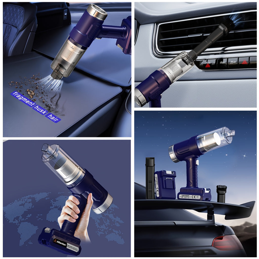 Cordless Handheld Vacuum Cleaner for Household Cleanup, 701 Wireless Model in Blue Silvery, Blue Yellow or Blue Orange Color Options for Everyday Home Cleaning