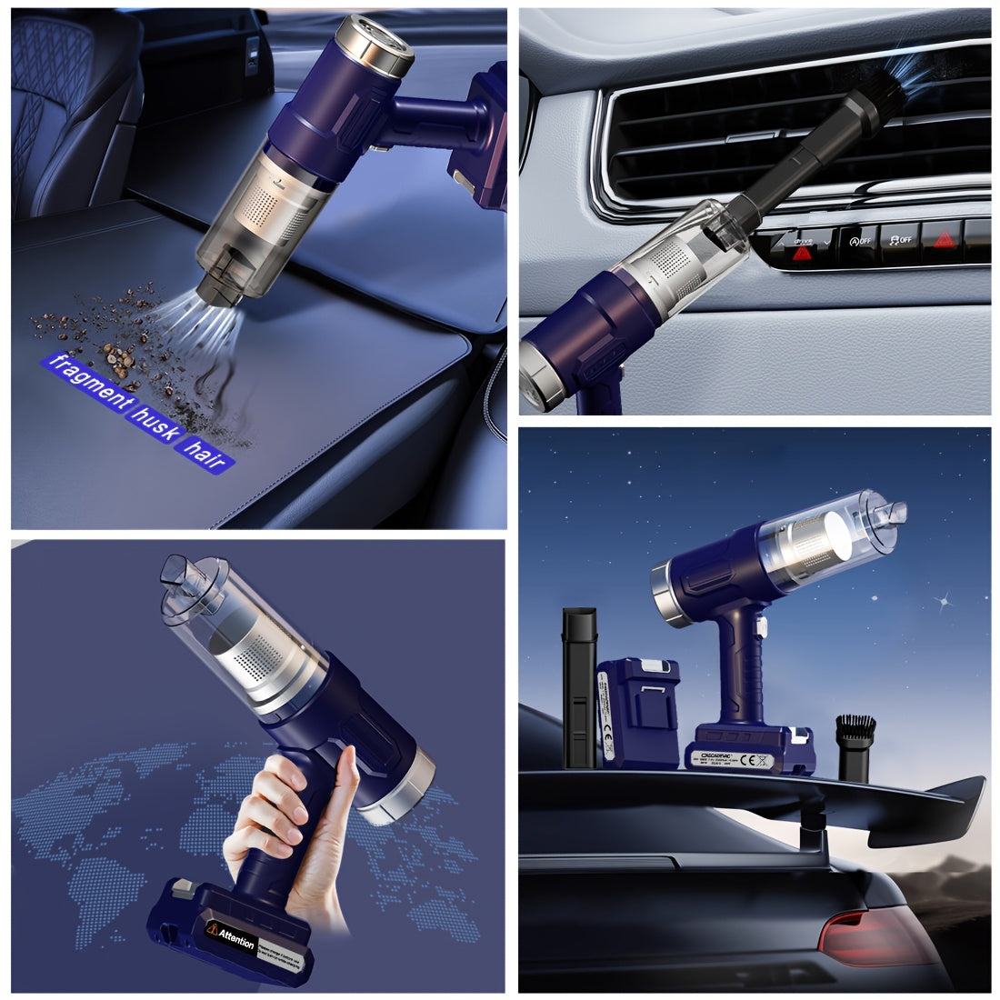 Cordless Handheld Vacuum Cleaner for Household Cleanup, 701 Wireless Model in Blue Silvery, Blue Yellow or Blue Orange Color Options for Everyday Home Cleaning