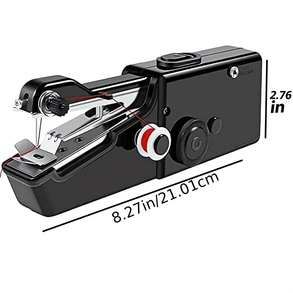Portable Handheld Sewing Machine for Small Fabric Repairs, Single-Thread Mini Sewing Device with Battery or DC 6V Power Support and Tool Kit Options