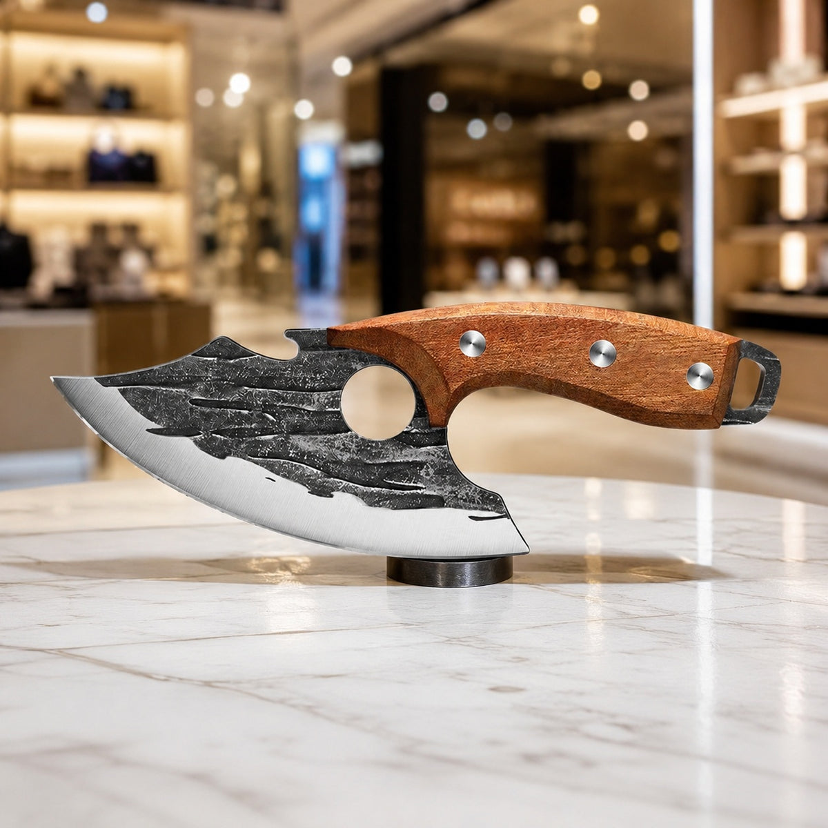 Assorted Cooking Knife Selection with Listed Protective Sheaths, Model A-H Options for Home Kitchen Food Preparation, BBQ and Outdoor Meal Prep