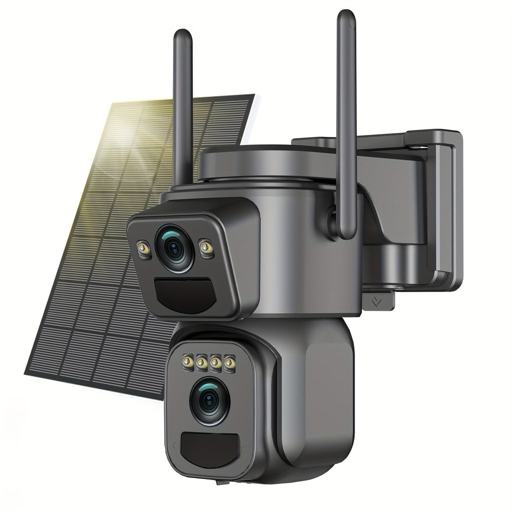 Solar WiFi Security Camera QW8-WIFI with Listed 2K Video, Motion Detection, Spotlight Alarm, Color Night Vision and Two-Way Audio for Home Monitoring