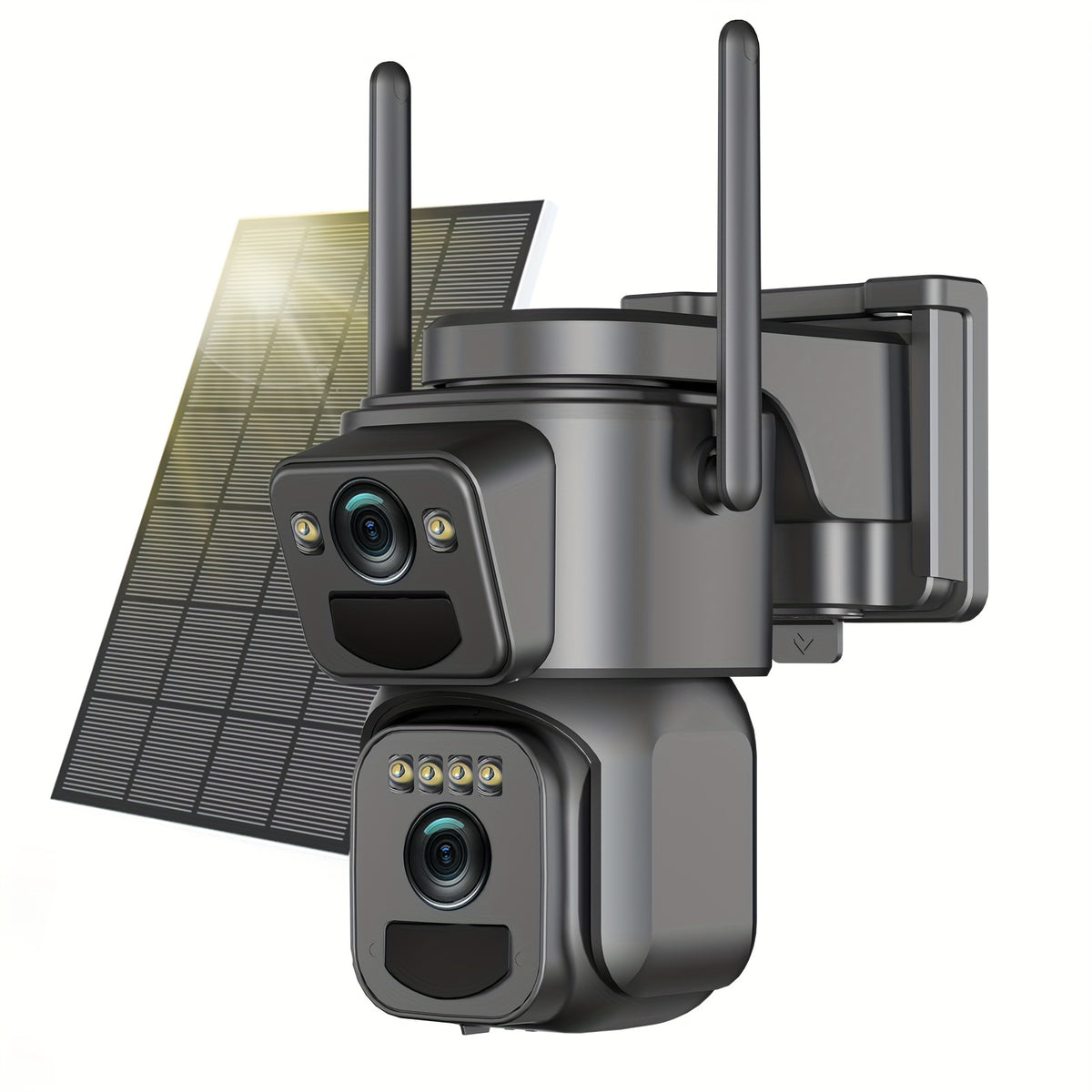 Solar WiFi Security Camera QW8-WIFI with Listed 2K Video, Motion Detection, Spotlight Alarm, Color Night Vision and Two-Way Audio for Home Monitoring