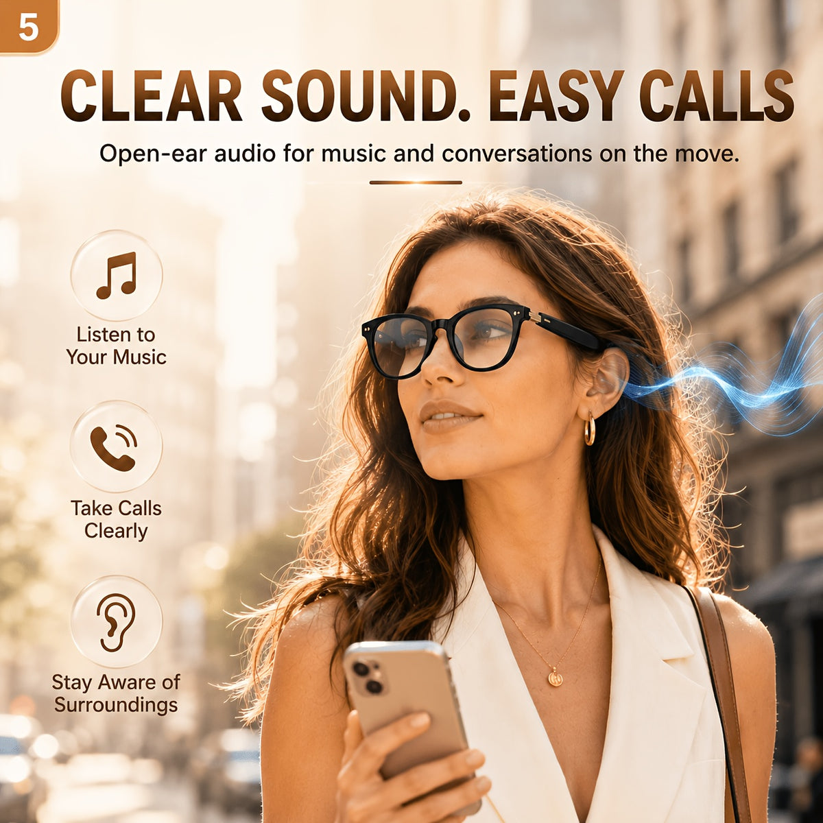 Conference Translation Glasses by OICIIDO, AI Smart Eyewear with 160-Language Recognition, Real-Time Interpretation and Meeting Transcript Summarization
