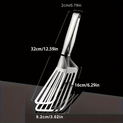 Stainless Steel Serving Tongs in 1- or 2-Piece Options, Multipurpose Kitchen Utensils for Buffet Salads, Bread, Fish, Steak and Dessert Presentation
